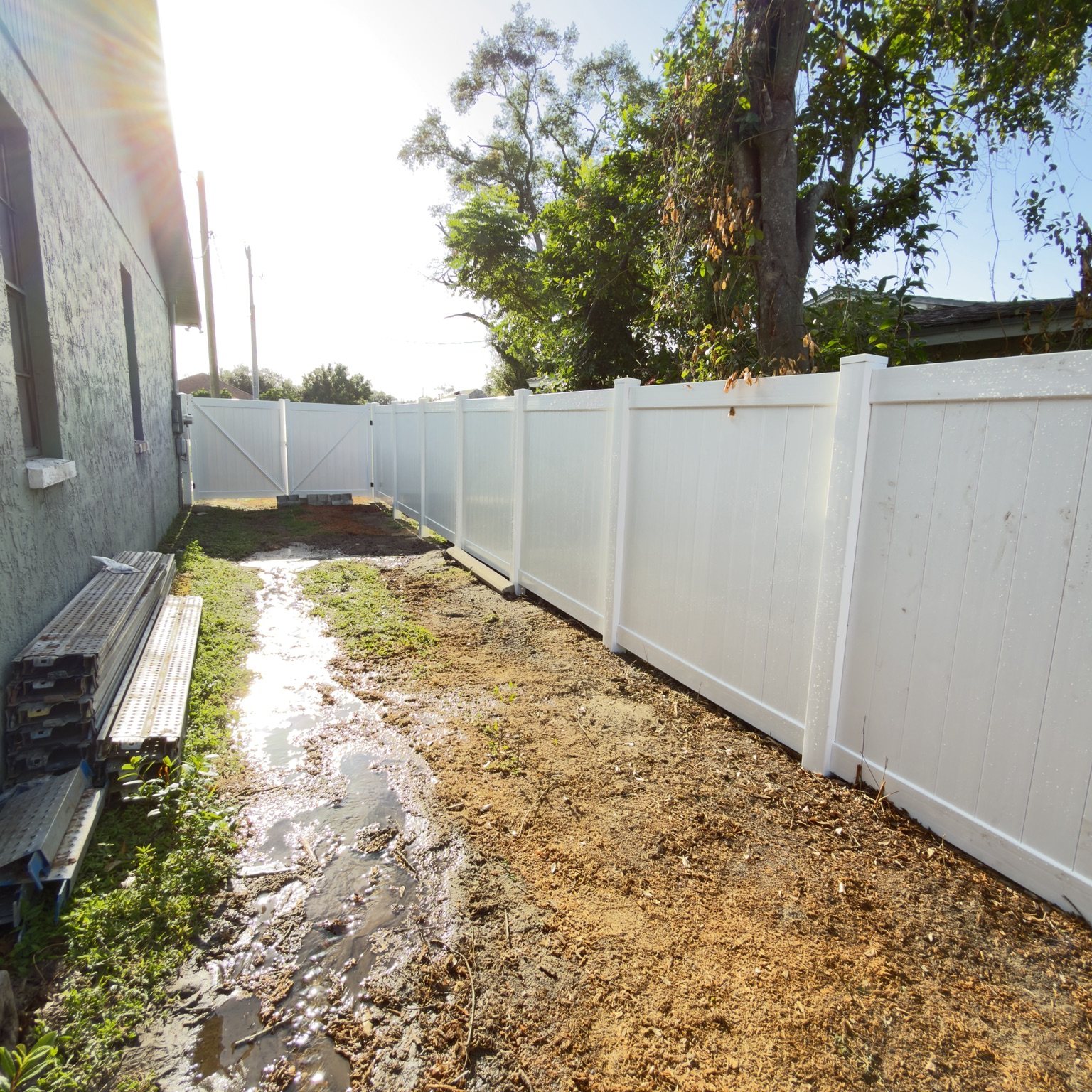 Vinyl fence finished