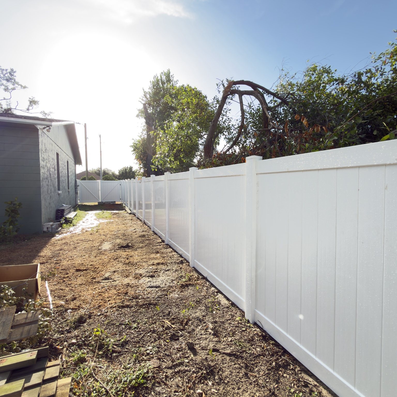 Vinyl fence and gate